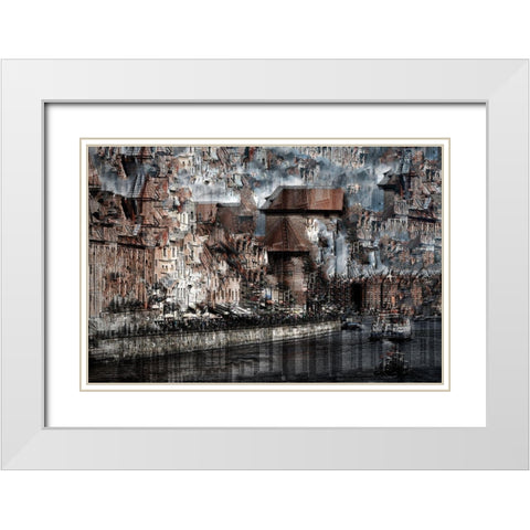 Gdansk White Modern Wood Framed Art Print with Double Matting by Hawerkamp, Hans-Wolfgang