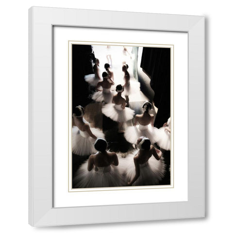 Now White Modern Wood Framed Art Print with Double Matting by Yoshida, Hajime