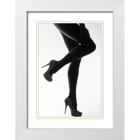 The Sweet Caress Of Twilight White Modern Wood Framed Art Print with Double Matting by Lagandre Transgressed, Thierry