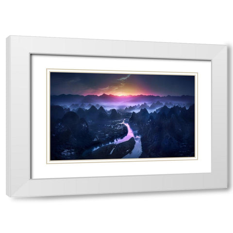The Earth Awakening White Modern Wood Framed Art Print with Double Matting by M. Garcia, Jesus