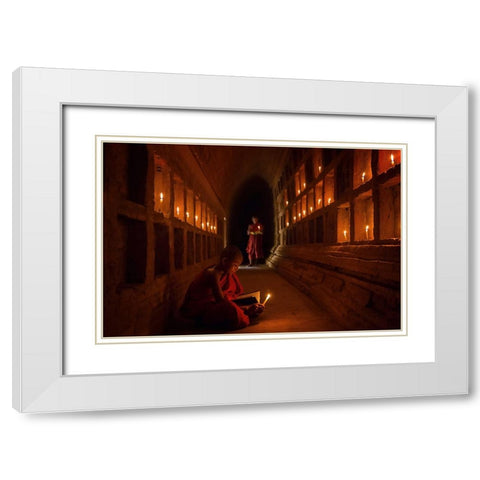 The Novices White Modern Wood Framed Art Print with Double Matting by Eichelberg, Amnon