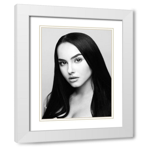 Bianka White Modern Wood Framed Art Print with Double Matting by Krystynek Mqep, Martin