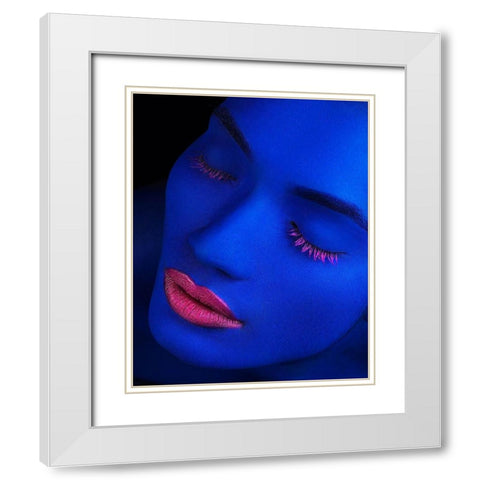 Still Got The Blues White Modern Wood Framed Art Print with Double Matting by Mahfuz, James