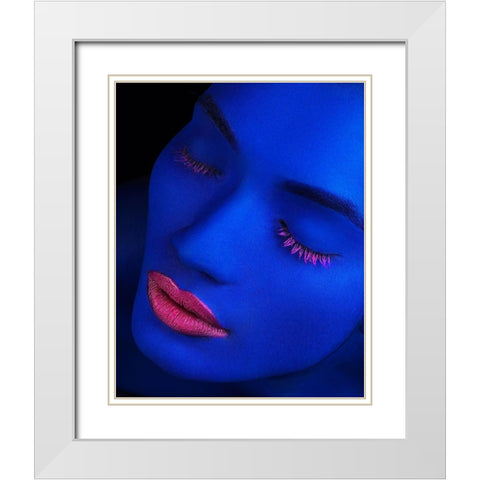 Still Got The Blues White Modern Wood Framed Art Print with Double Matting by Mahfuz, James