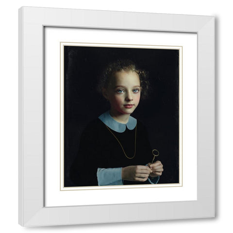 Secret Room White Modern Wood Framed Art Print with Double Matting by Melik-Nubarova, Svetlana