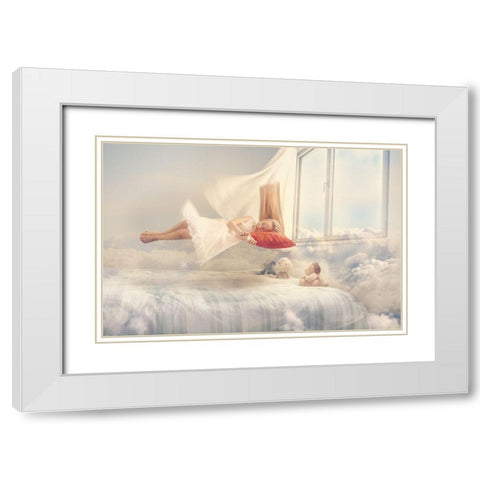 Dreams White Modern Wood Framed Art Print with Double Matting by Loza, Evgeny