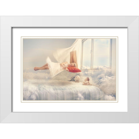Dreams White Modern Wood Framed Art Print with Double Matting by Loza, Evgeny