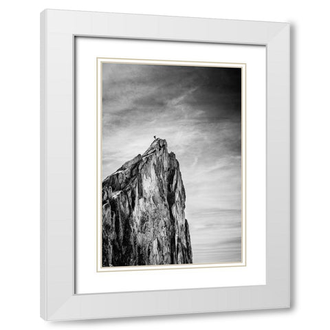 Balancing between Earth and Sky White Modern Wood Framed Art Print with Double Matting by Vuillaume, Thomas