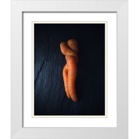 Organic Love Story White Modern Wood Framed Art Print with Double Matting by Karina, Aleksandrova