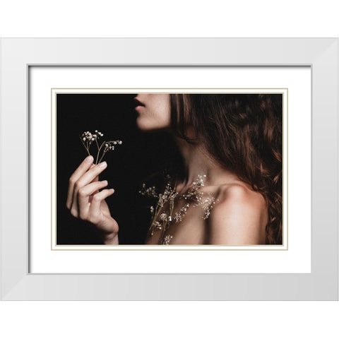 Untitled White Modern Wood Framed Art Print with Double Matting by Vasilenko, Artem