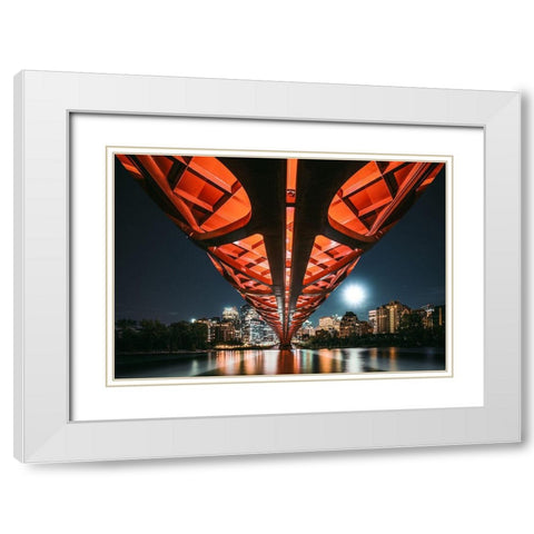 The Main Artery White Modern Wood Framed Art Print with Double Matting by Jiang, Kevin