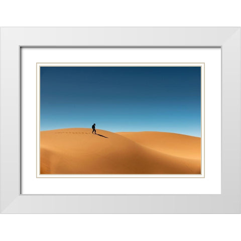 My Way Up To Morrocco White Modern Wood Framed Art Print with Double Matting by Buliga, Gina