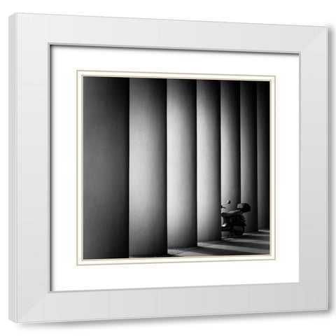 Parking  Space White Modern Wood Framed Art Print with Double Matting by Pfeiffer, Peter