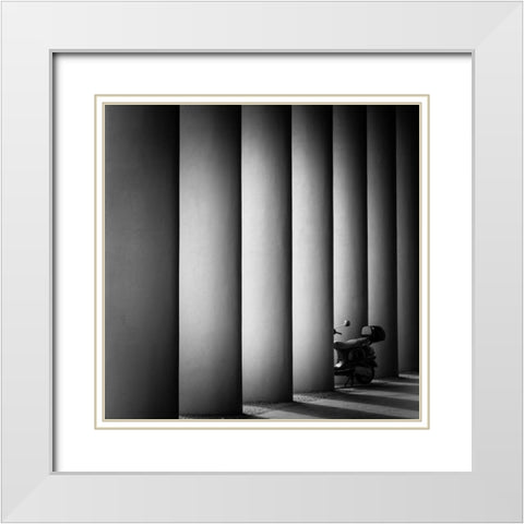 Parking  Space White Modern Wood Framed Art Print with Double Matting by Pfeiffer, Peter