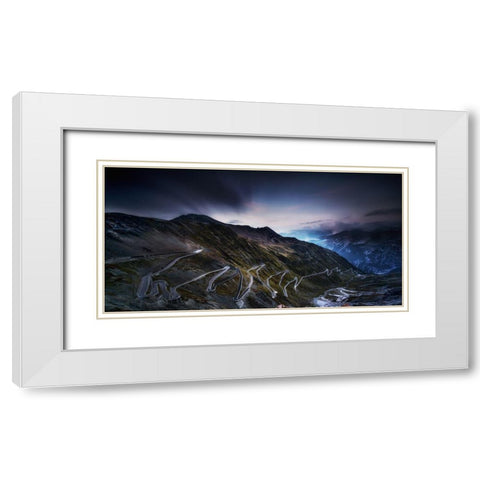 Passo Di Stelvio White Modern Wood Framed Art Print with Double Matting by Kohnke, Sven