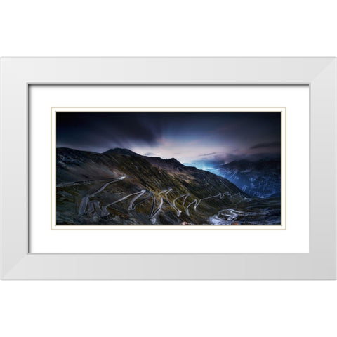 Passo Di Stelvio White Modern Wood Framed Art Print with Double Matting by Kohnke, Sven
