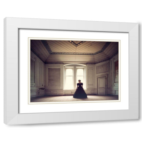 Thinloth White Modern Wood Framed Art Print with Double Matting by Russocka, Magdalena