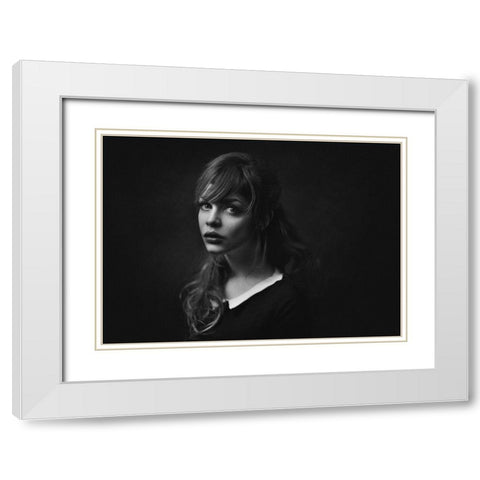 Topaz White Modern Wood Framed Art Print with Double Matting by Rise, Zachar