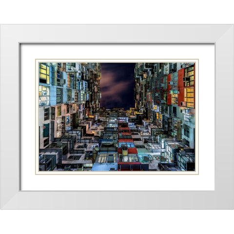 Insomnia White Modern Wood Framed Art Print with Double Matting by Agazzi, Andreas