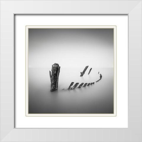 Whats Left Behind White Modern Wood Framed Art Print with Double Matting by Staelens, Christophe