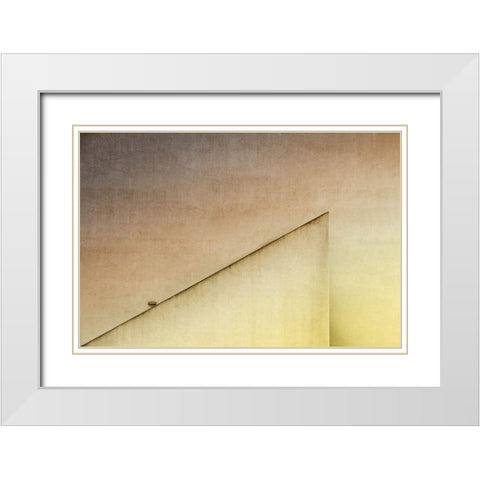 Lamp Light White Modern Wood Framed Art Print with Double Matting by Endermann, Rolf