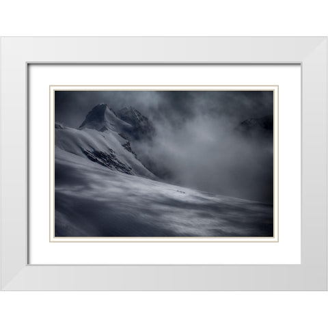 Heading To The Top White Modern Wood Framed Art Print with Double Matting by Svoboda Mqep, Peter