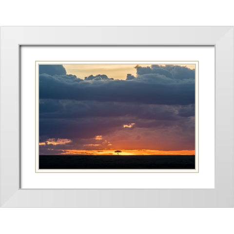 Tree On Fire 2 White Modern Wood Framed Art Print with Double Matting by C. Sink, Jeffrey