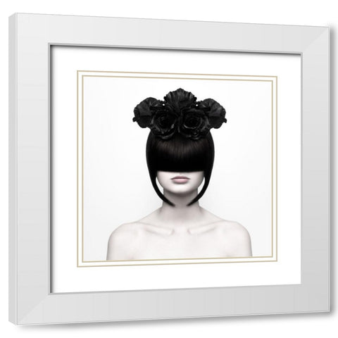 Black Widow White Modern Wood Framed Art Print with Double Matting by Nemcekova EP, Martina