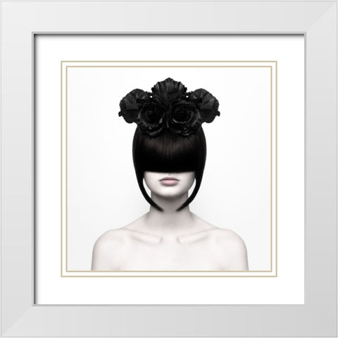 Black Widow White Modern Wood Framed Art Print with Double Matting by Nemcekova EP, Martina