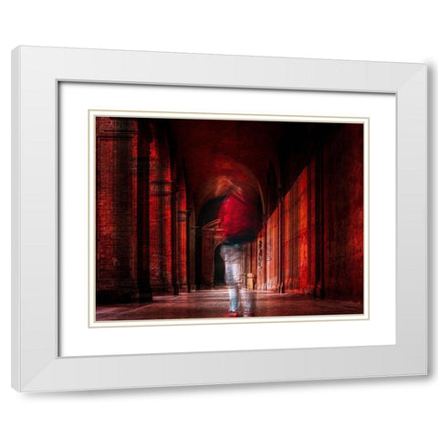 Redfluid White Modern Wood Framed Art Print with Double Matting by Chiriaco, Carmine