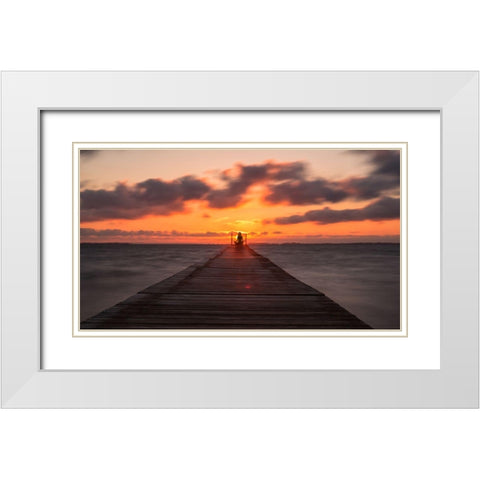 Keep Your Body In Balance. White Modern Wood Framed Art Print with Double Matting by Londal, Leif