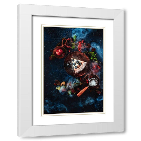 Pumpkin Pie White Modern Wood Framed Art Print with Double Matting by Belenko, Dina
