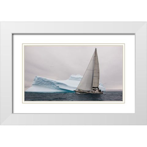 Iced White Modern Wood Framed Art Print with Double Matting by Delvoye, Simon