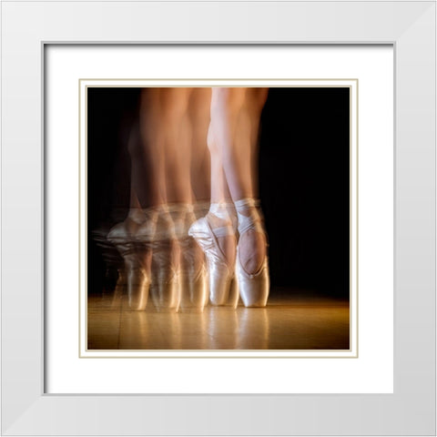 Ballet White Modern Wood Framed Art Print with Double Matting by Ashton-Jones, Howard