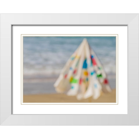 Windy Beach White Modern Wood Framed Art Print with Double Matting by Raif, Joshua