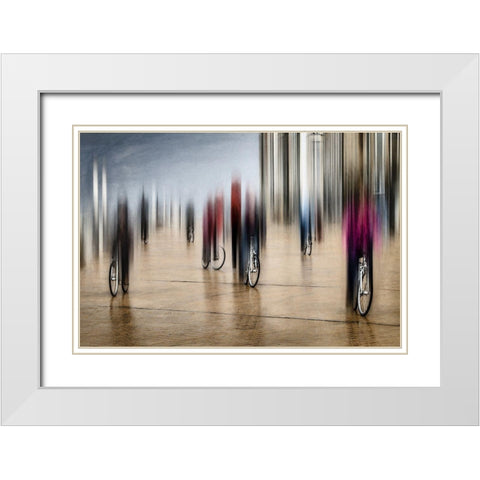 Lifecycles White Modern Wood Framed Art Print with Double Matting by Flour, Bruno