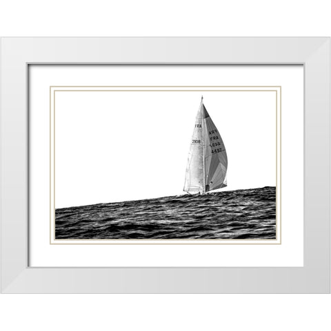 Heeling White Modern Wood Framed Art Print with Double Matting by Delvoye, Simon