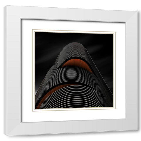 Pellentesque White Modern Wood Framed Art Print with Double Matting by Claes, Gilbert