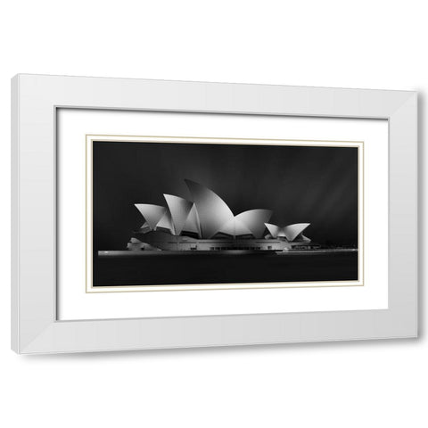 Dark Opera White Modern Wood Framed Art Print with Double Matting by Parejo, Jose