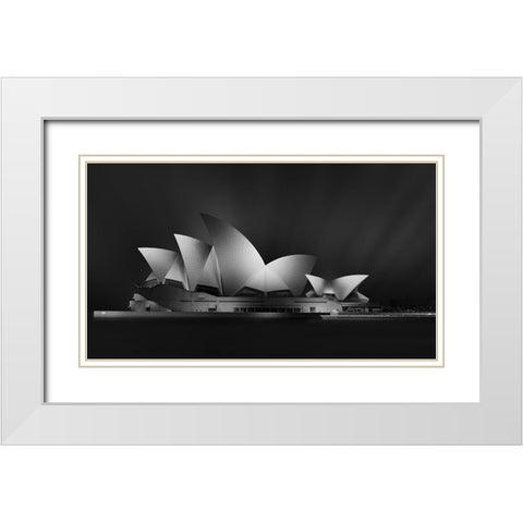 Dark Opera White Modern Wood Framed Art Print with Double Matting by Parejo, Jose