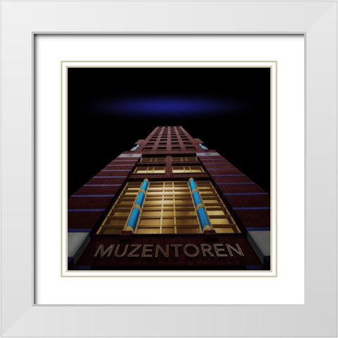 Muzentoren White Modern Wood Framed Art Print with Double Matting by Huybrighs, Marc