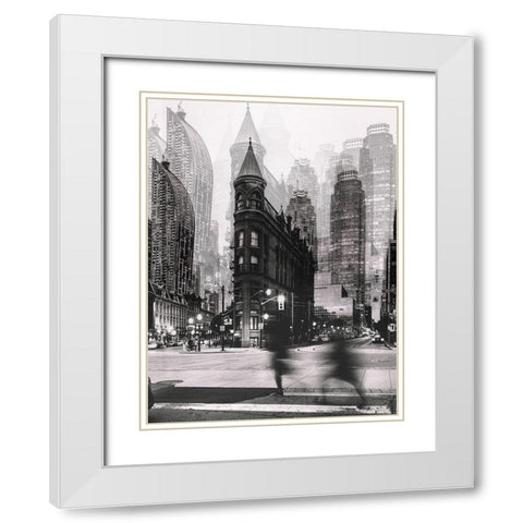 The Walk White Modern Wood Framed Art Print with Double Matting by Chiriaco, Carmine