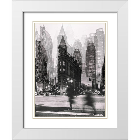 The Walk White Modern Wood Framed Art Print with Double Matting by Chiriaco, Carmine
