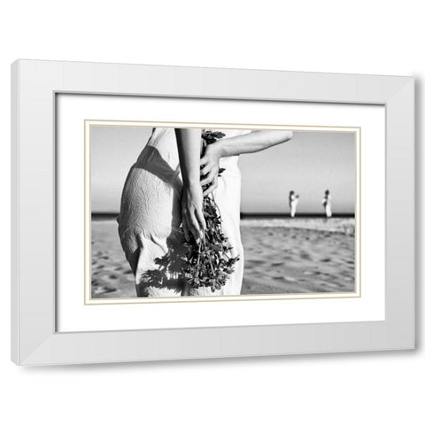All That Hidden Love White Modern Wood Framed Art Print with Double Matting by Melo, Josefina
