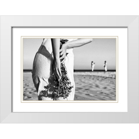 All That Hidden Love White Modern Wood Framed Art Print with Double Matting by Melo, Josefina