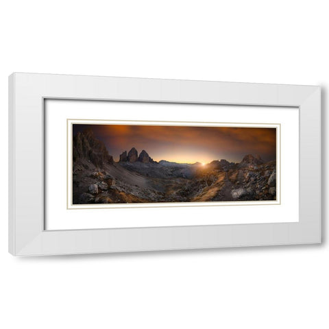 Valley Of History White Modern Wood Framed Art Print with Double Matting by Bruna, Marco