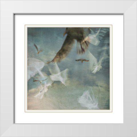 War Zone White Modern Wood Framed Art Print with Double Matting by Claes, Gilbert