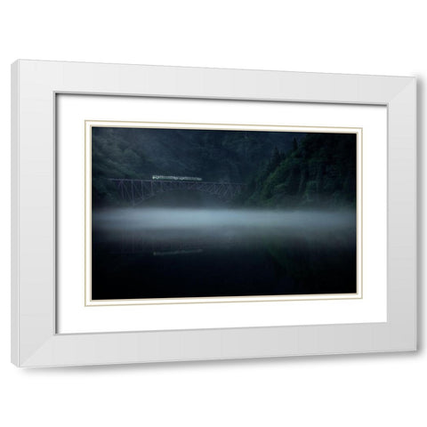 Morning Fog White Modern Wood Framed Art Print with Double Matting by Watanabe, Takeru