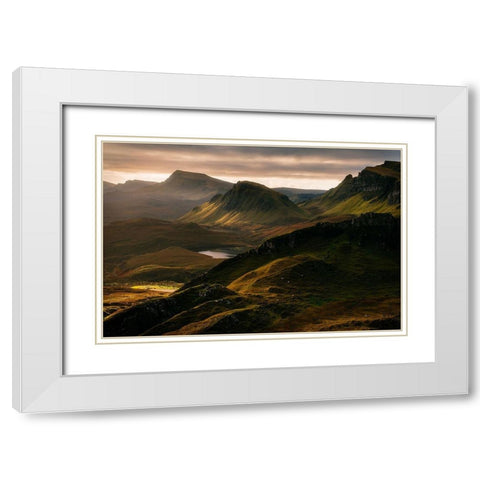 Light And Shadows White Modern Wood Framed Art Print with Double Matting by Popan, Adrian