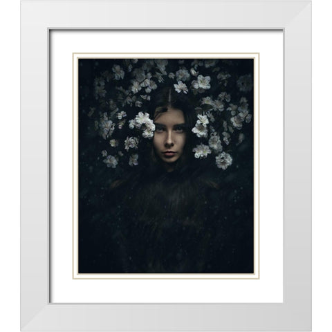 *** White Modern Wood Framed Art Print with Double Matting by Shevchenko, Yuri